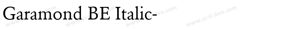 Garamond BE Italic字体转换